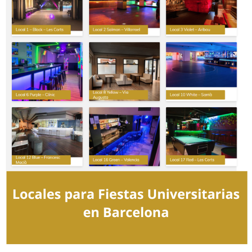 Locales para Fiestas Universitarias en Barcelona
